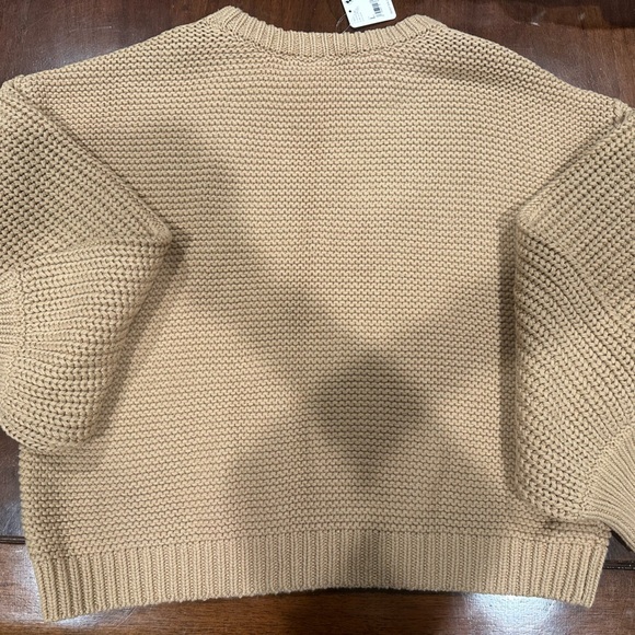 NWT Free People Cable Knit Sweater in Camel - Picture 2 of 3
